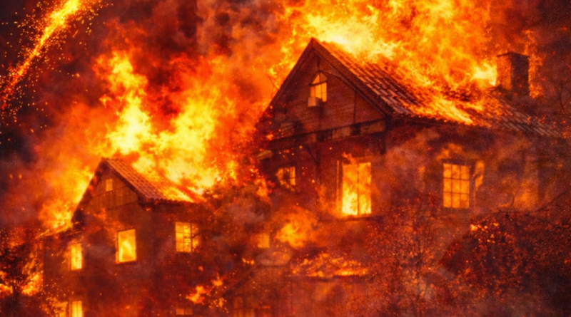 Brand durch Feuerwerk