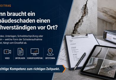 Wann braucht ein Gebäudeschaden einen Sachverständigen vor Ort?